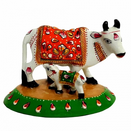 Meenakari Cow and Calf