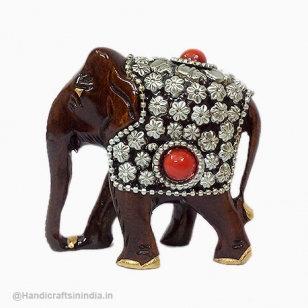 Wooden Beads Decor Elephant