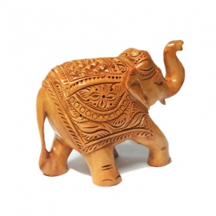 Wood Carving Elephant 10 cm 
