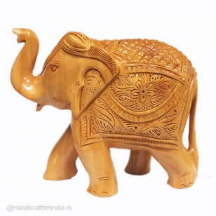 Wood Carving Elephant 15 cm 