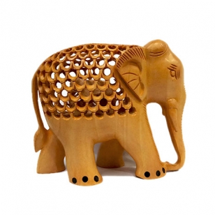 Handmade Jali Elephant (10cm Height)