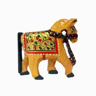 Wooden Painted Horse Small - Pack of 2pc