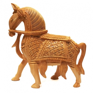 Wood Carving Horse 5 inch Height 