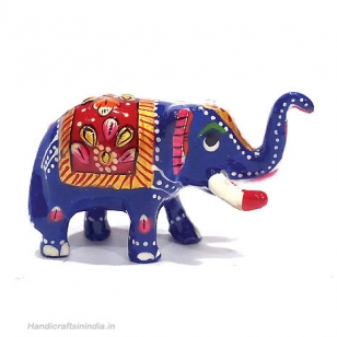 Metal Painted Elephant 1.5 inch Height - Pack of 2pc