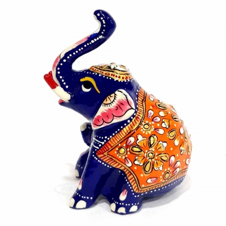 Metal Appu Elephant Painted (4 inch Height) 