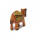 Wooden Painted Camel Statue Small
