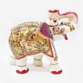 Marble Floral Painted Elephant