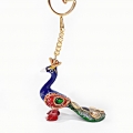 Meenakari Peacock Keychain