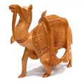 Wooden Kathidar Carved Camel - 15cm Height