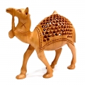 Wooden Jali Pattern Camel Statue Big
