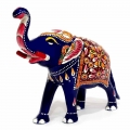Metal Painted Elephant 4 inch