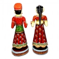 Rajasthani Man & Woman Couple Collectible Figurine 