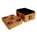Handcrafted Beaded Wooden Box 