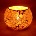 Crackle Mosaic Candle Holder - Pack of 2pc