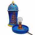Blue Color Terracotta Lamp 