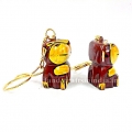 Wooden Monkey Key chain Painted - Pack of 12pc
