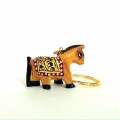 Wooden Painted Horse Key Chain - Pack of 12pc
