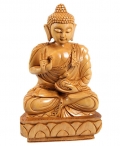 Home Decor Wooden Buddha 10" 
