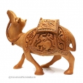 Wooden Floral Carved Camel 4 Inch Height