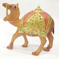 Wooden Embossed Painted Camel 15cm