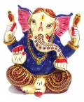 Metal Enamel Painted Ganesh 