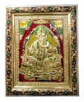 Metal Meenakari Ganesh Wall Frame 38cm x 30cm