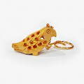 Wooden Undercut Parrot Key ring - Pack of 12pc