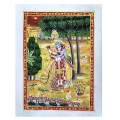 Radha Krishna Love - Fine Painting  ( 22cm x 18cm ) 