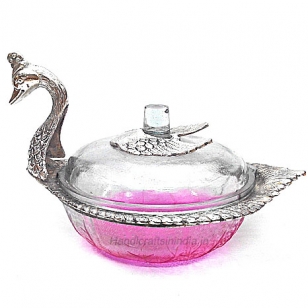 Duck Glass Bowl with Lid