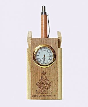 Pen Holder with Clock and Pen