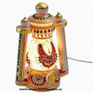 Marble Jewellery Painted Lantern Lamp