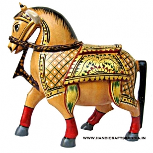 Wooden Painted Horse 