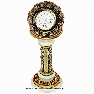 Marble Painted Pillar Clock