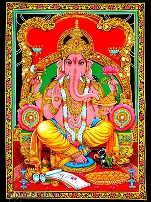 Lord Ganesh Tapestry Wall Hanging 