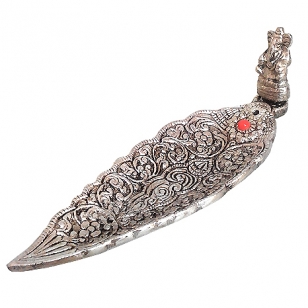 Metal Leaf Incense Holder Small - Pack of 12pc