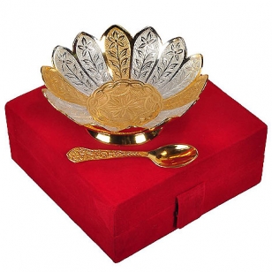 Silver & Gold Plated Bowl Set