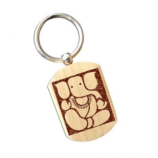 Wooden Key chain engraving - Pack of 12pc