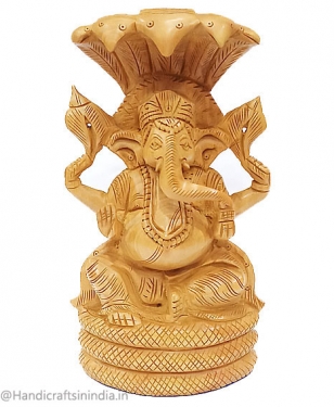 Wooden Snake Ganesha 