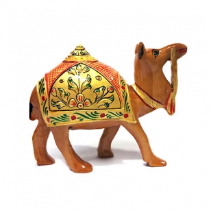 Wooden Painted Desert Camel 4 inch