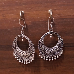 Silver Oxidised Earrings 