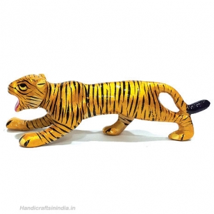 Metal Tiger Painted 5 Inch Length