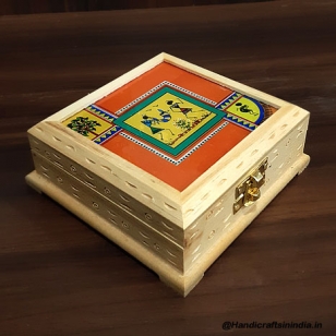 Warli Painted Wooden Box 