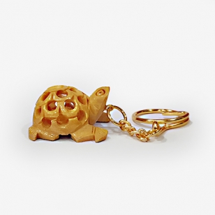 Wooden Key Chain - Tortoise Undercut (Pack of 12pc)