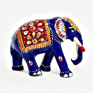 Metal Painted Trunk down Elephant 3 x 2.5