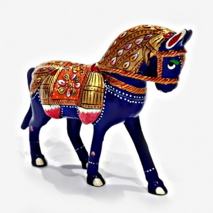 Meenakari horse statue 5 inch