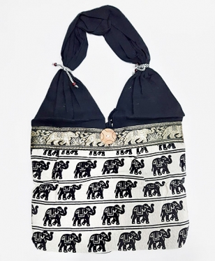 Ethnic Elephant Painted Shoulder Bag