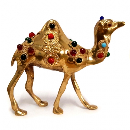 Elegant Brass Camel Statue Big