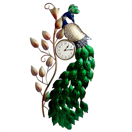 Wall Decor Peacock Clock