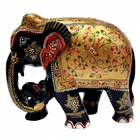 Wooden Decorative Elephant Painted
