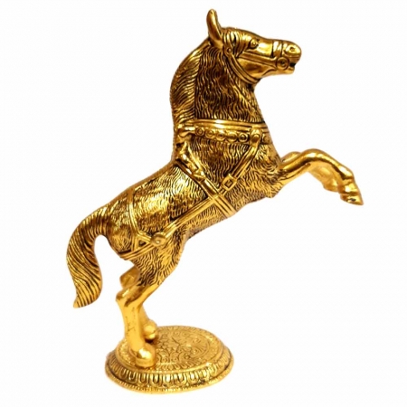 Metal Jumping Horse (Gold)